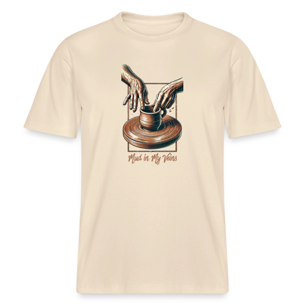 Mud In My Veins · Organic T-shirt — soft Ecru — front