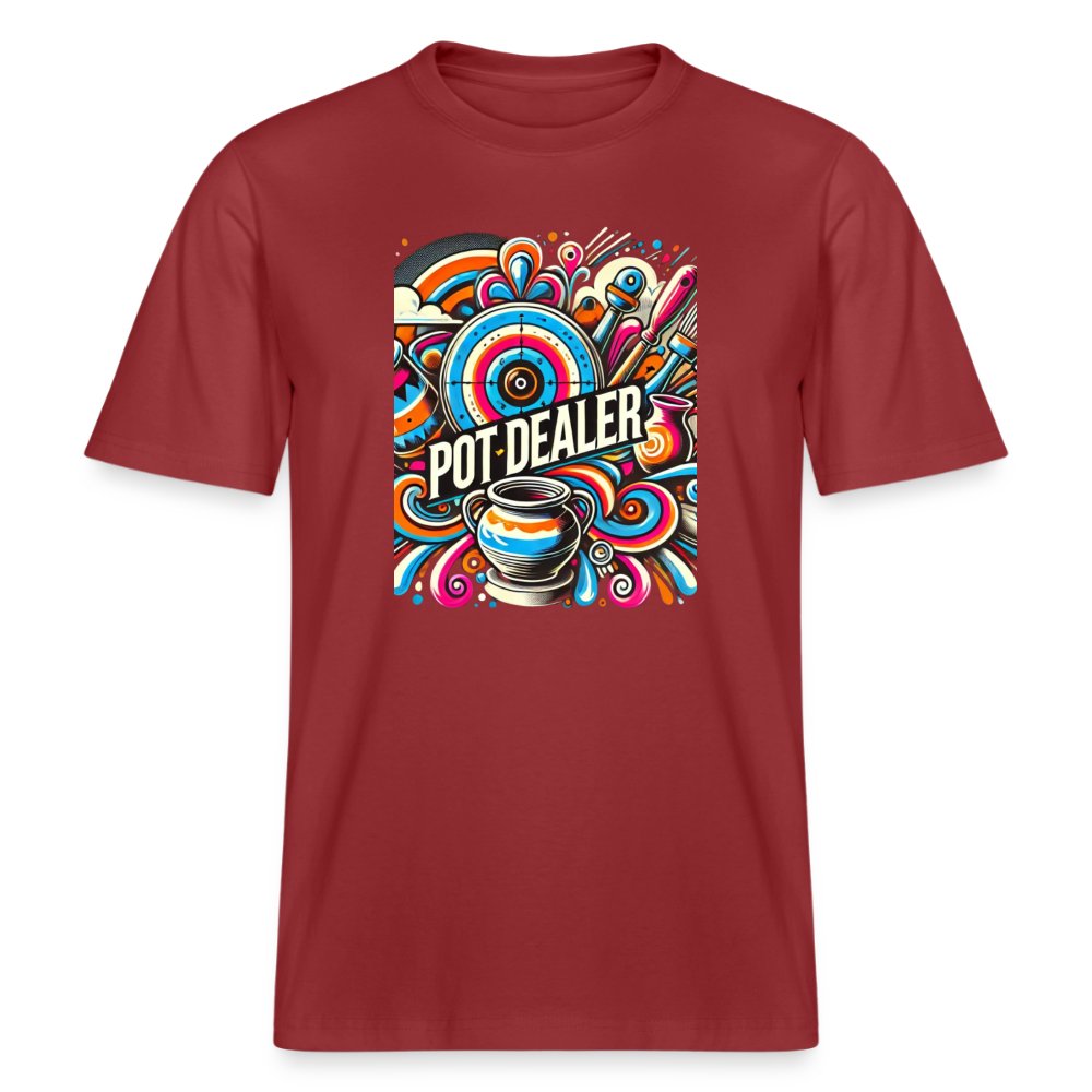 Pot Dealer · Organic T-shirt — red earth — front