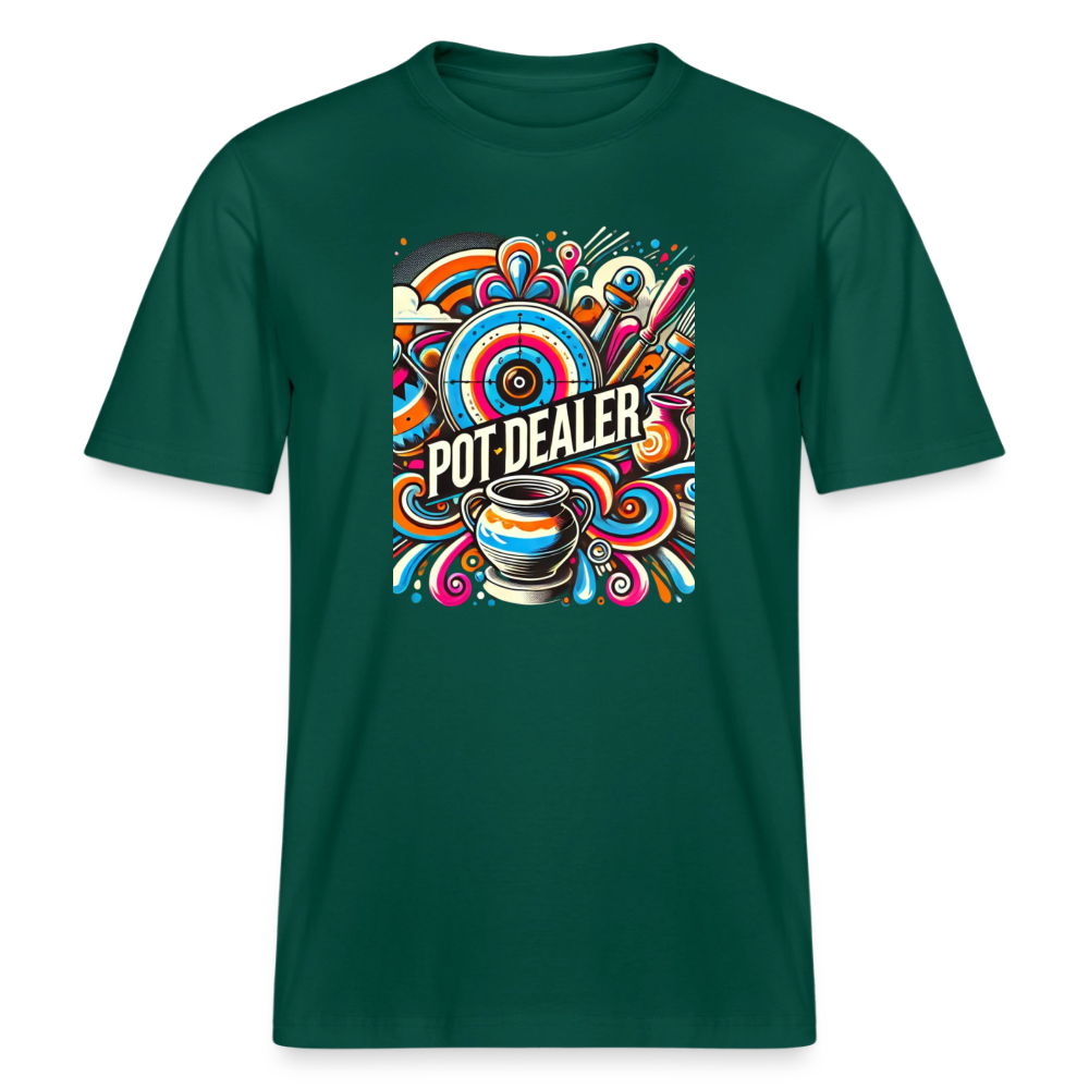 Pot Dealer · Organic T-shirt — forest — front
