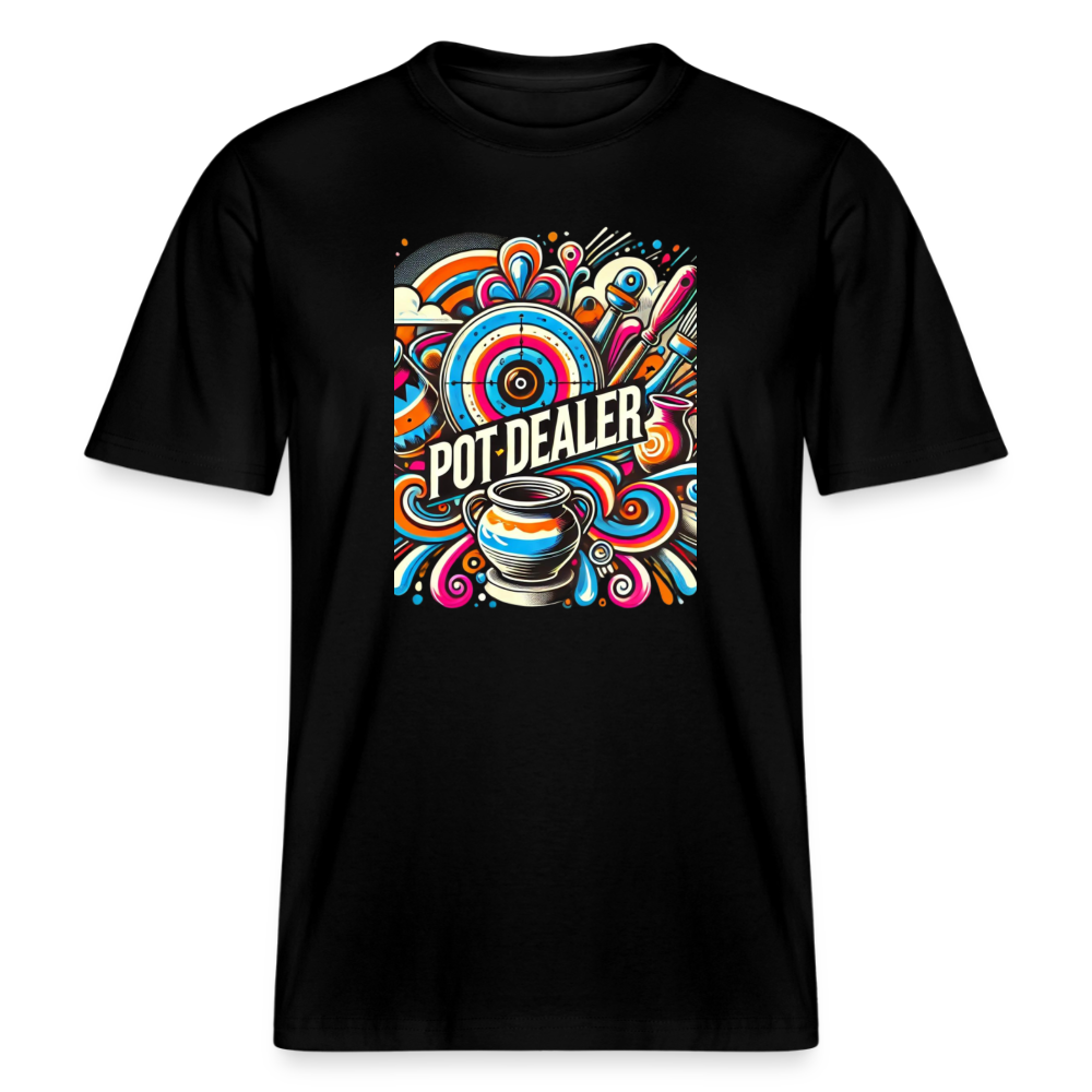 Pot Dealer · Organic T-shirt — black — front