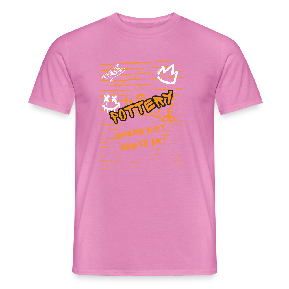 Pottery: Where Dirt Meets Art · T-shirt — pink — front