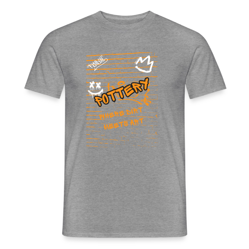 Pottery: Where Dirt Meets Art · T-shirt — graphite heather — front