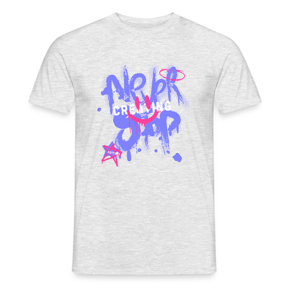 Never Stop Creating · T-shirt — heather grey — front