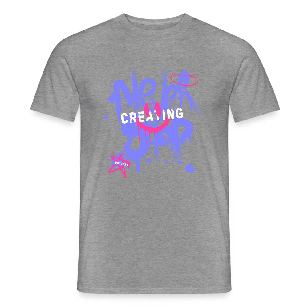 Never Stop Creating · T-shirt — graphite heather — front