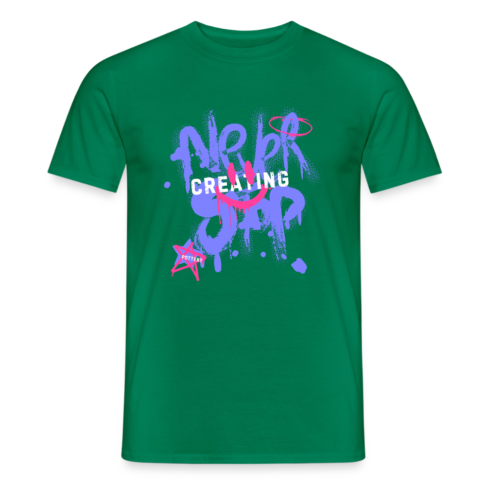 Never Stop Creating · T-shirt — kelly green — front