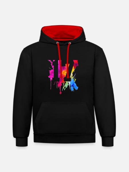 17 YEARS 17TH BIRTHDAY - Contrast hoodie - black/red