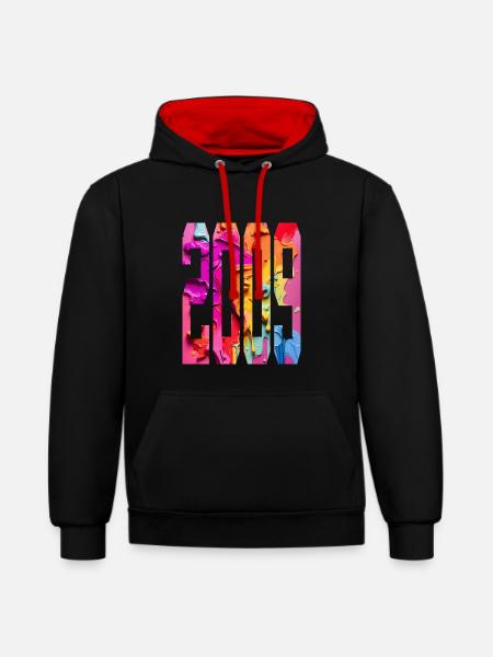 BUNT 17TH BIRTHDAY 2009 - Contrast hoodie - black/red
