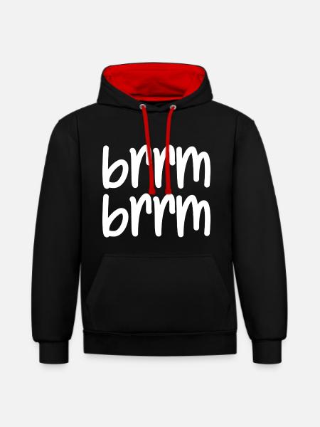 brrm brrm - Contrast hoodie - black/red