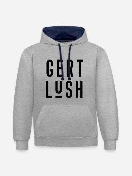 Bristol Dialect Gert Lush - Contrast hoodie - heather grey/navy