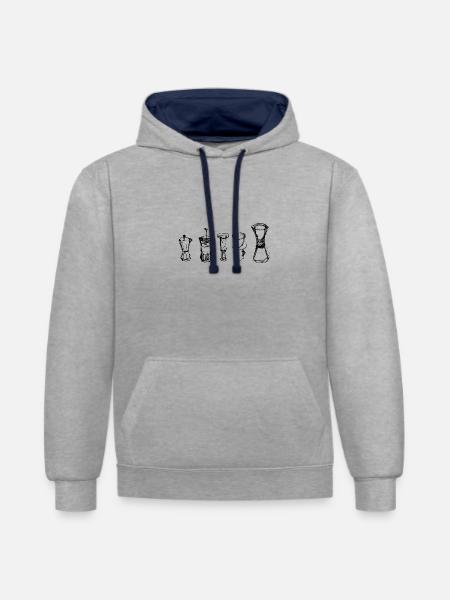 Alternative Coffee - Contrast hoodie - heather grey/navy