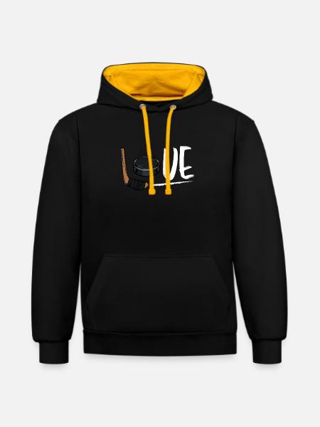 ice Hockey - Contrast hoodie - black/gold