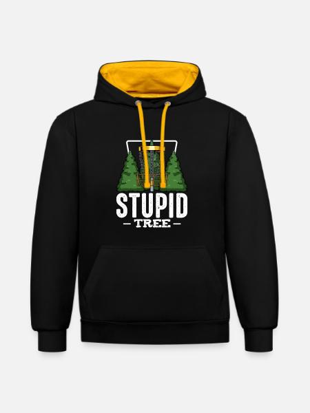 Frisbee - Contrast hoodie - black/gold
