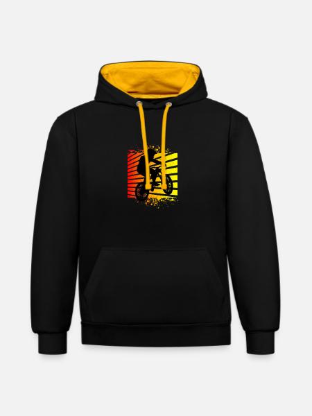 Mountain bike mountain bikers - Contrast hoodie - black/gold