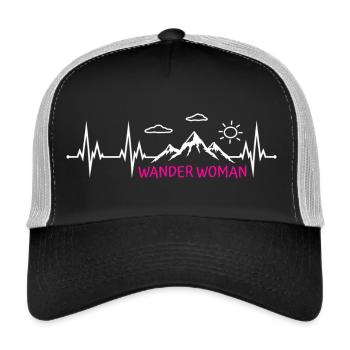 Wander Woman Wanderwoman - Trucker Cap - Schwarz/Steingrau - Vorne