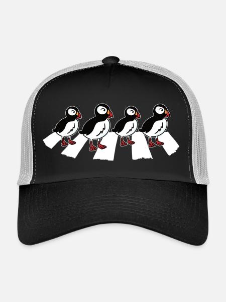 Papageitaucher Papageientaucher Puffin - Trucker Cap - Schwarz/Steingrau