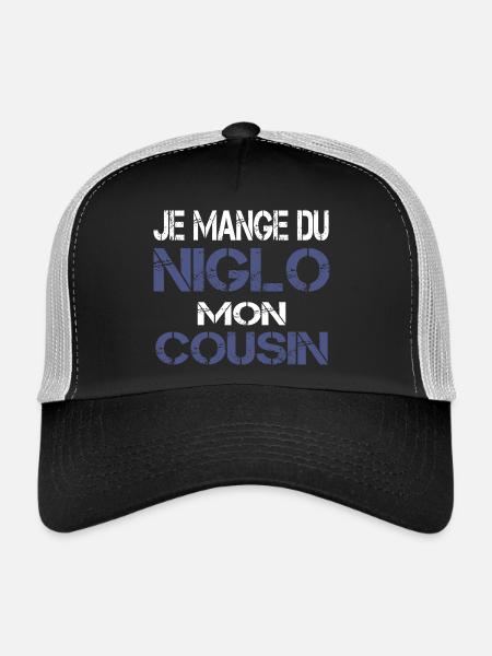 Je mange du Niglo - Casquette trucker  - noir/gris pierre - Devant