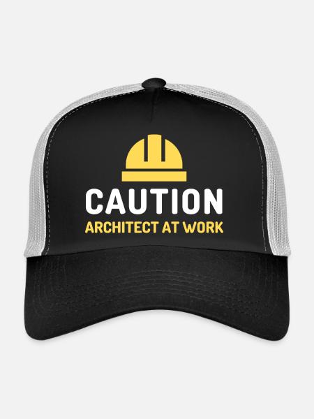architect at work - Trucker Cap - black/stone grey - Front