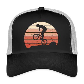 BMX Fahrrad Retro Desig Freestyle BMX Kinder Jungs - Trucker Cap - Schwarz/Steingrau - Vorne