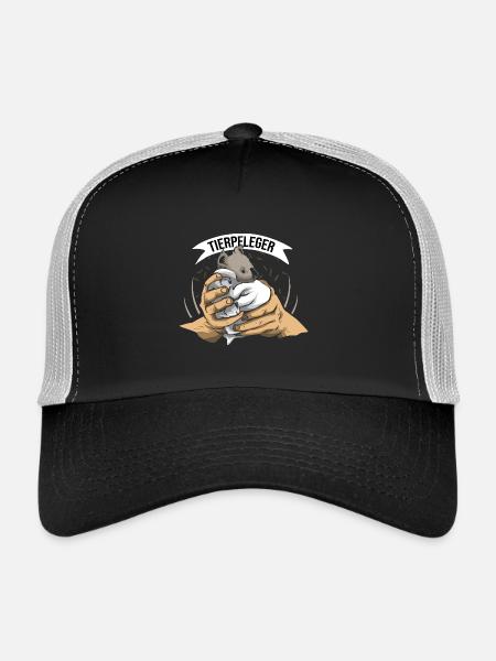 Tatkräftiger Tierpark Tierpfleger - Trucker Cap - Schwarz/Steingrau