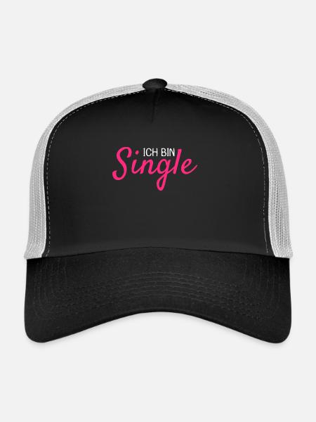Ich bin Single - Trucker Cap - Schwarz/Steingrau