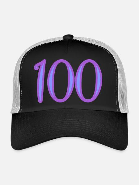 100 - Trucker Cap - black/stone grey - Front