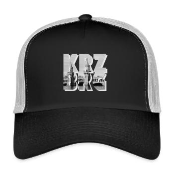 Lebendiges Kreuzberg Kaffeekultur - Trucker Cap - Schwarz/Steingrau - Vorne