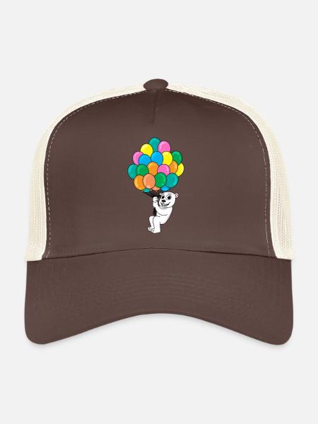 Polar bear balloon - Trucker Cap - brown/beige - Front