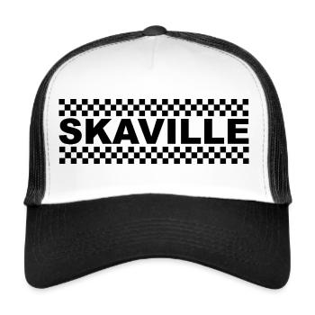Skaville - Trucker Cap - Weiß/Schwarz - Vorne