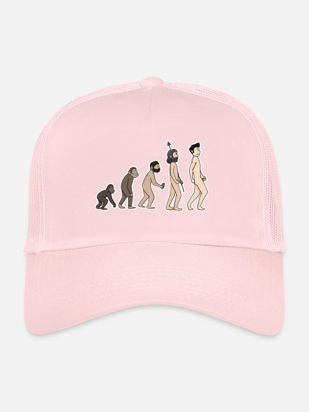 évolution - Casquette trucker  - rose pâle - Devant