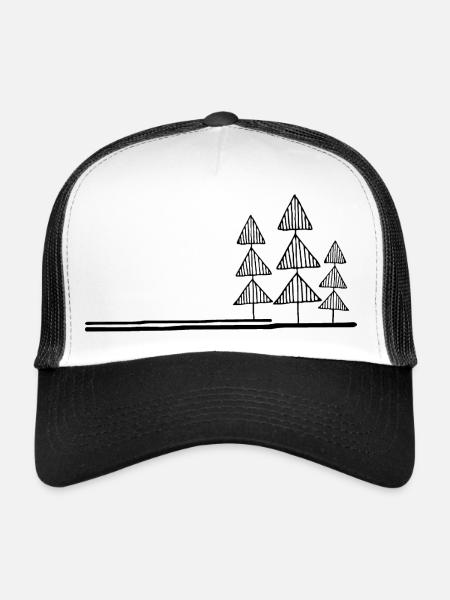 Tree Tree Tree - Trucker Cap - Weiß/Schwarz