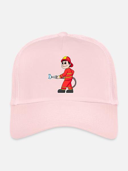 Firefighter - Trucker Cap - pale pink - Front