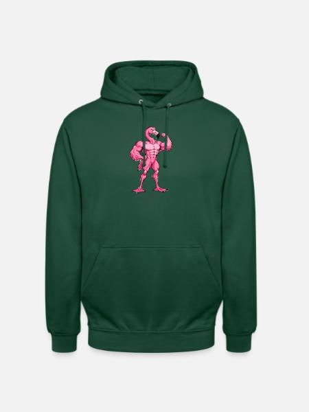 Pink Flamingo Fitness - Unisex Hoodie - Flaschengrün