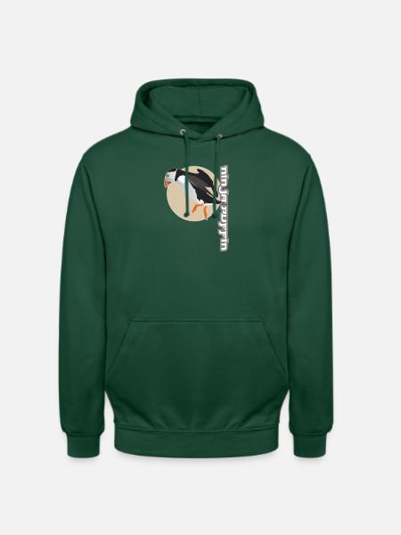 Ninja Puffin - Unisex Hoodie - Flaschengrün