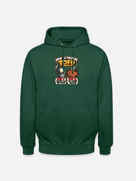 Tofu Plan: Schritt 1-2 - Unisex Hoodie - Flaschengrün