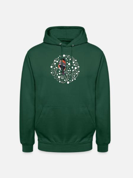 Verfilzte Hecke – Weihnachts-Ochselfink - Unisex Hoodie - Flaschengrün