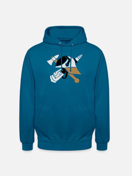Feuerwehr Logo 3farbig - Unisex Hoodie - Tiefseeblau 