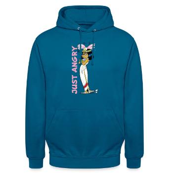 Asterix & Obelix - Kleopatra Just Angry - Unisex Hoodie - Tiefseeblau  - Vorne - Alina (178cm) & Michal (187cm)