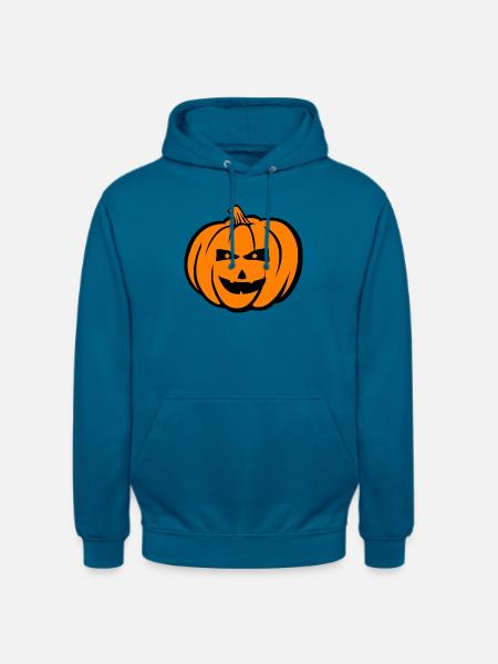 Kürbis Face Comic - Unisex Hoodie - Tiefseeblau 