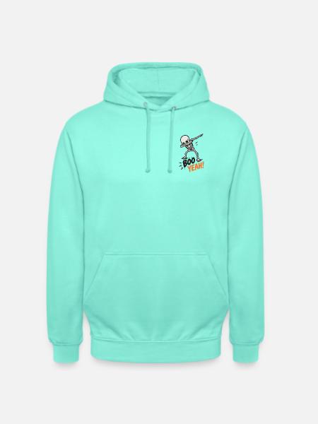 Halloween Skelett Boo yeah  - Unisex Hoodie - Mint