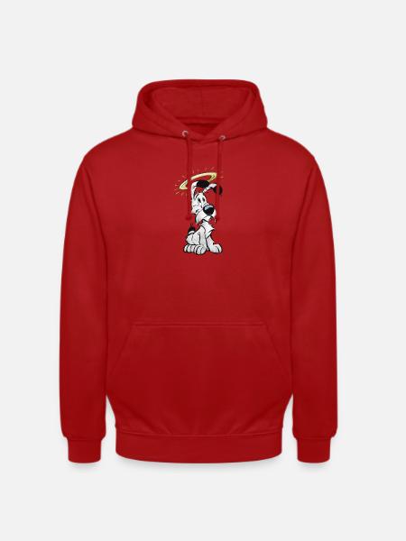 Asterix & Obelix Idefix Mit Heiligenschein - Unisex Hoodie - Rot