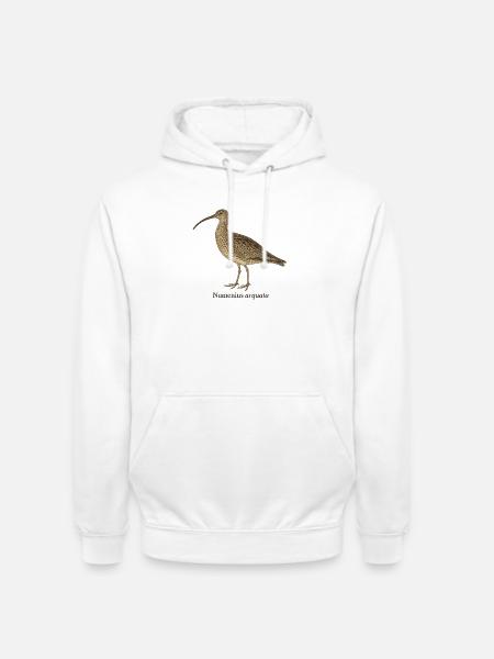 Brachvogel - Numenius arquata - Unisex Hoodie - Weiß