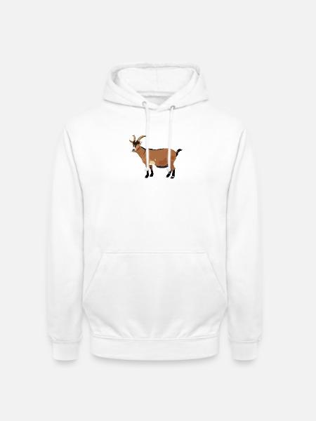 Ziege - Unisex Hoodie - Weiß
