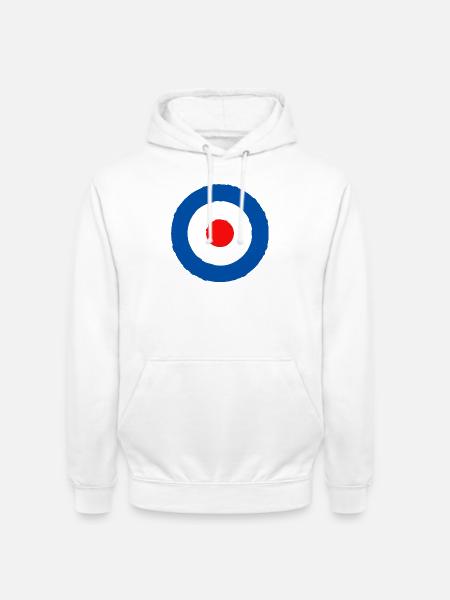 Britische Rundum-Roundel Retro - Unisex Hoodie - Weiß