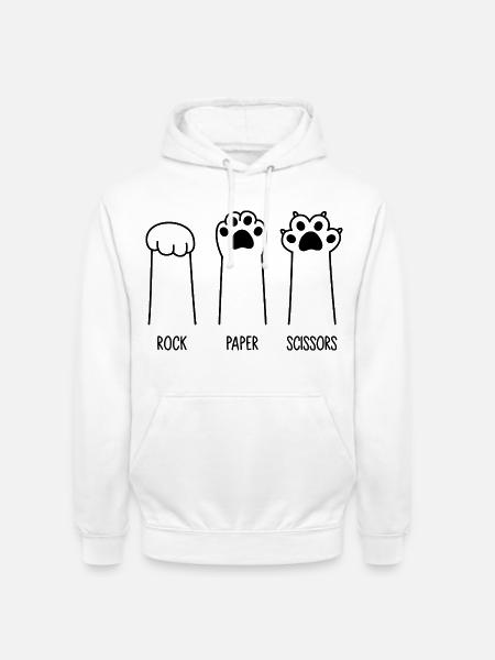 Rock Paper Scissors - Unisex Hoodie - white