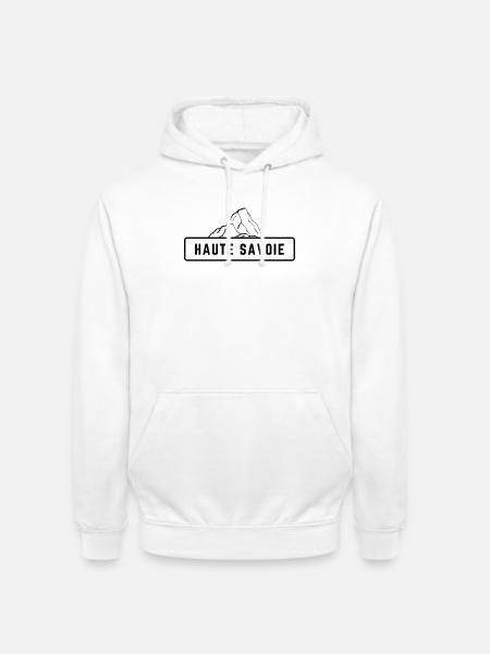Haute Savoie Black Mountain - Unisex Hoodie - white