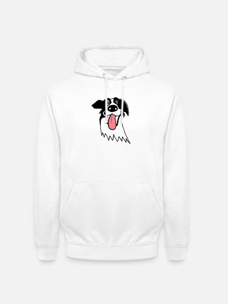 Border Collie mignon - Sweat-shirt à capuche unisexe - blanc