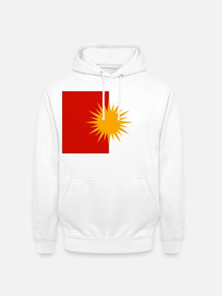 Yeziden / Jesiden Flagge - Unisex Hoodie - Weiß