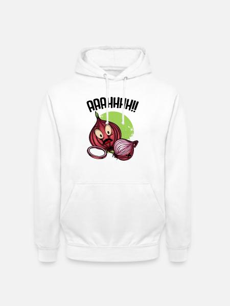 Onion chaos neon illustration - Unisex Hoodie - white