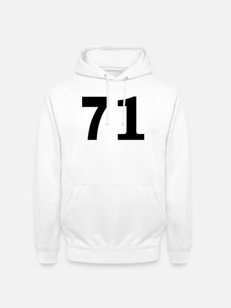 Number - 71 - Seventy One - Unisex Hoodie - Weiß