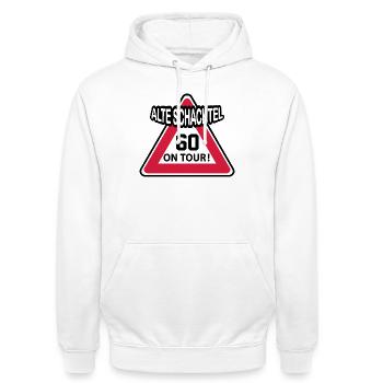 Geburstag Frau Alte Schachtel 60 Birthday - Unisex Hoodie - Weiß - Vorne - AI Model Male 185 dark (185cm) & AI Model Female 172 dark (172cm)